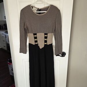Vintage Joseph Ribkoff Black and Tan Dress
